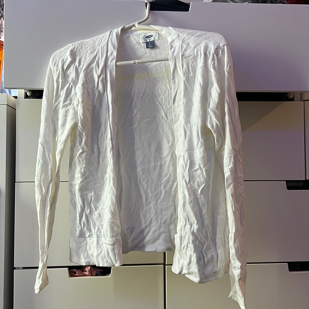white sweater